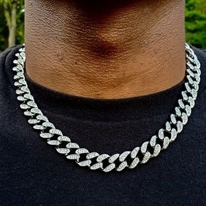 20" silver cuban mens chain
